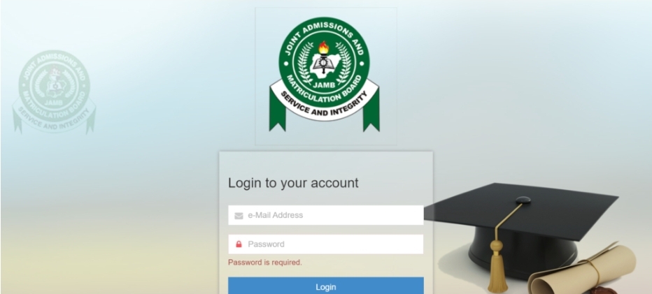 LOGIN TO JAMB PORTAL